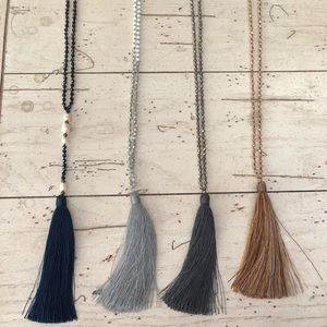 Zacasha Tassel Necklaces - Set of 4